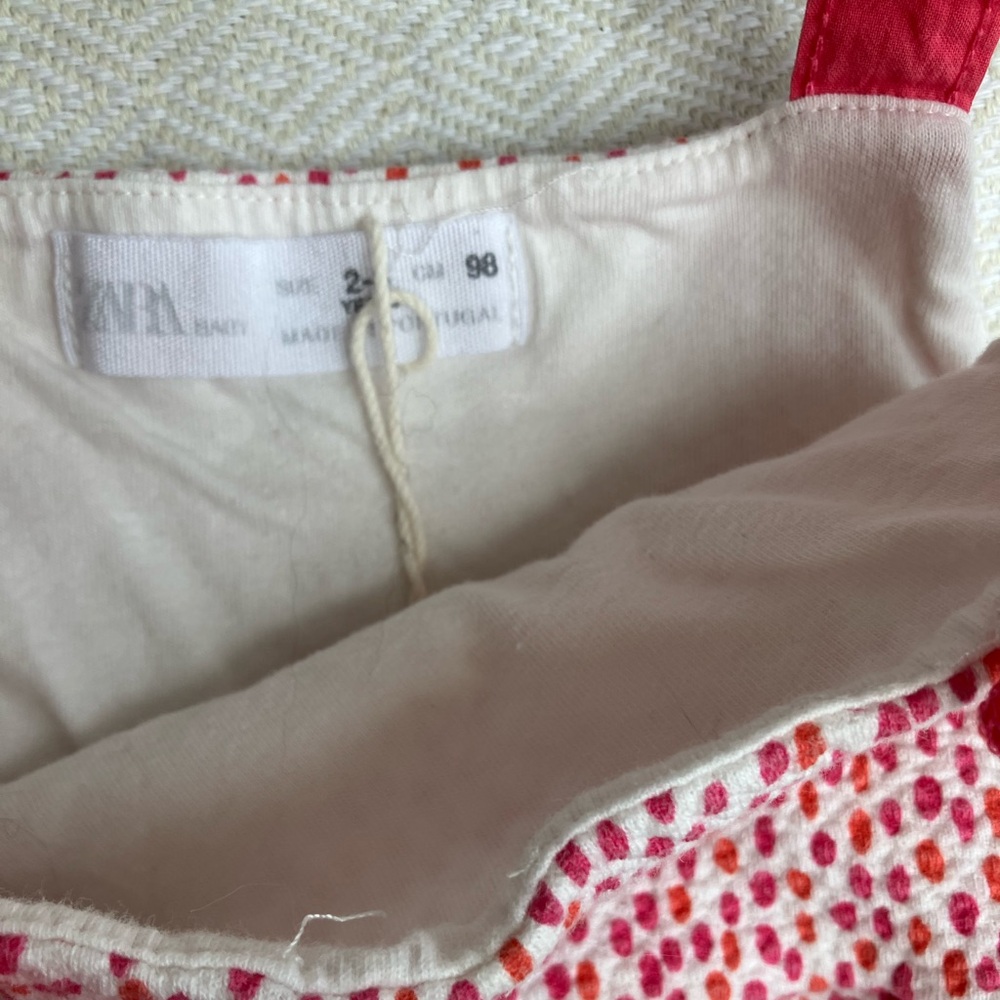 Zara pink white polka dot dress 2/3 2T 3T - Picture 2 of 3
